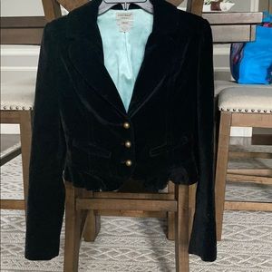 Guess black velvet blazer